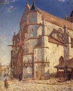 Alfred Sisley The Church at Moret in Morning Sun Spain oil painting artist